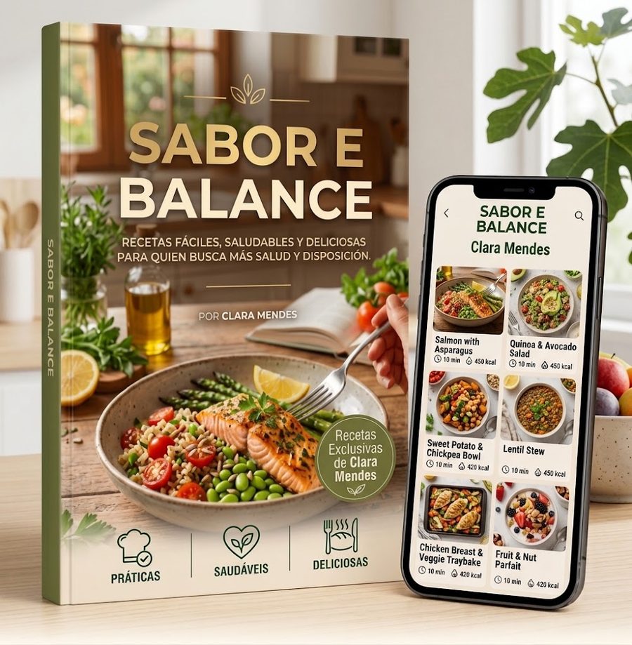 Libro Sabor e Balance junto a su versión para móvil